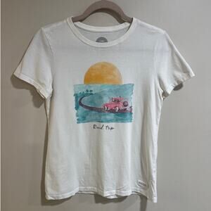 Life Is Good Crusher Tee Shirt Roadtrip Watercolor Women's S